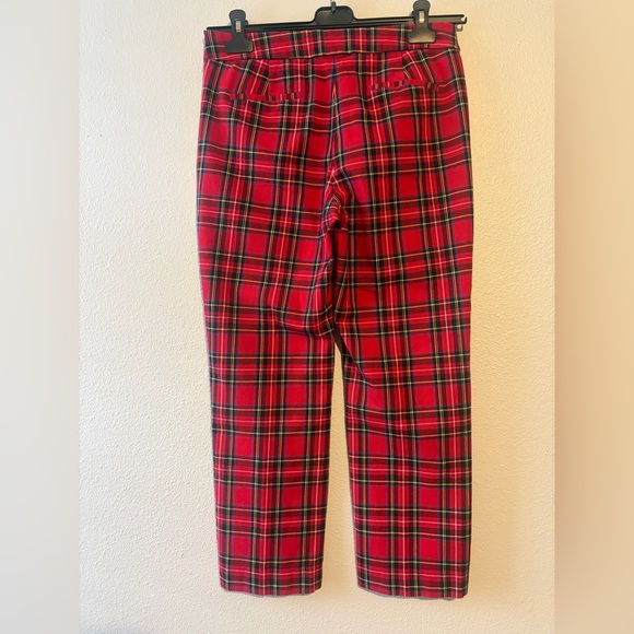 Kallie plaid straight-leg pant 4 petite - Picture 6 of 8